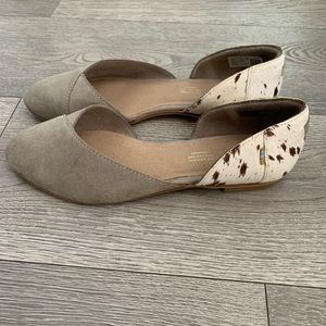 Toms flats cow print